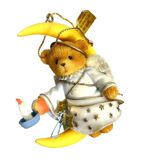 ANGEL SITTING ON MOON 2000 Cherished Teddies Hanging Ornament #706663 - Picture 4 of 14